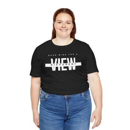 Open Mind for a Different View Unisex Short Sleeve Tee - Trendy Graphic T-Shirt for Casual Wear