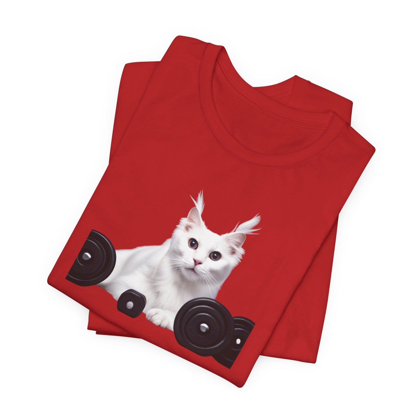 Cat DJ T-Shirt — Cute White Cat with Turntables Tee