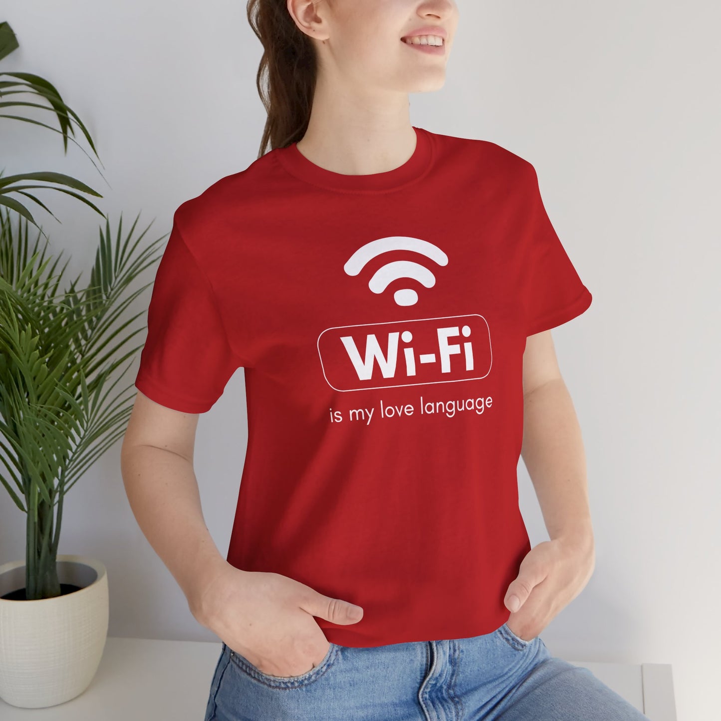 Funny Wi-Fi Love Language Unisex Short Sleeve Tee
