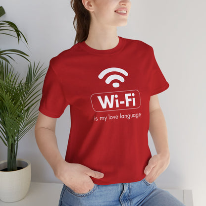 Funny Wi-Fi Love Language Unisex Short Sleeve Tee