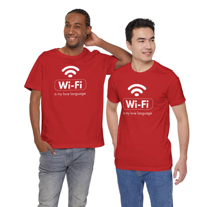 Funny Wi-Fi Love Language Unisex Short Sleeve Tee