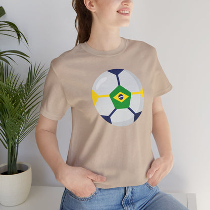 Brazil Football Soccer Unisex Tee - Express Delivery Available