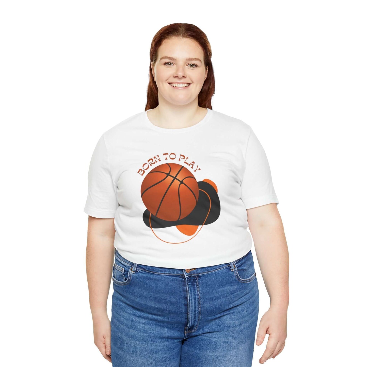 Unisex Basketball Lover's Tee with 'Born to Play' print, perfect for sports enthusiasts and casual wear.