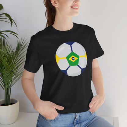Brazil Football Soccer Unisex Tee - Express Delivery Available
