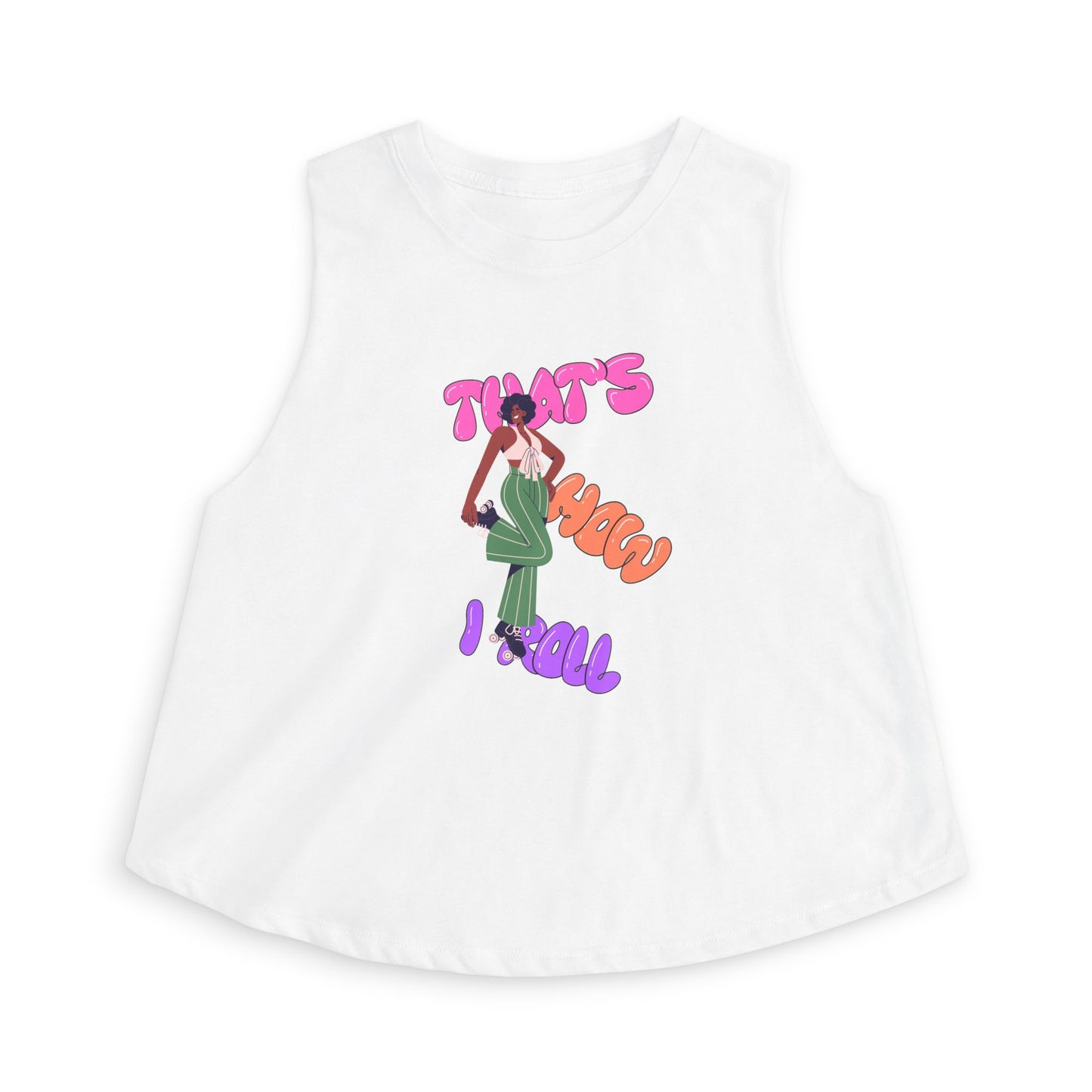 Crop Top — "That’s How I Roll" Retro Girl Graphic