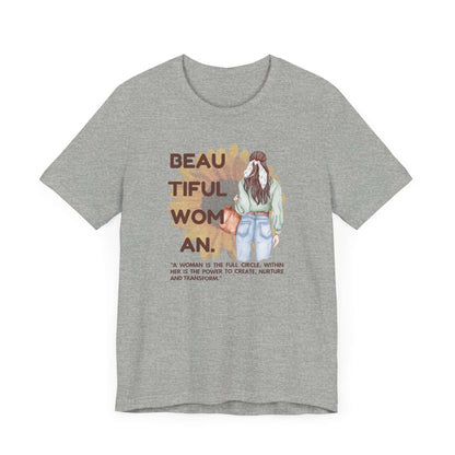 Positive Vibe Women's Tee featuring a graphic design with an inspirational quote about women, perfect for casual wear.