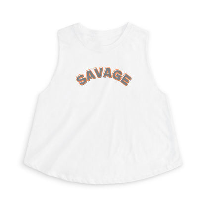 Savage Crop Top — Retro Arch Graphic Women's Tank