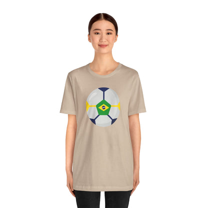 Brazil Football Soccer Unisex Tee - Express Delivery Available