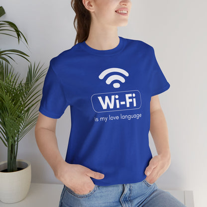Funny Wi-Fi Love Language Unisex Short Sleeve Tee