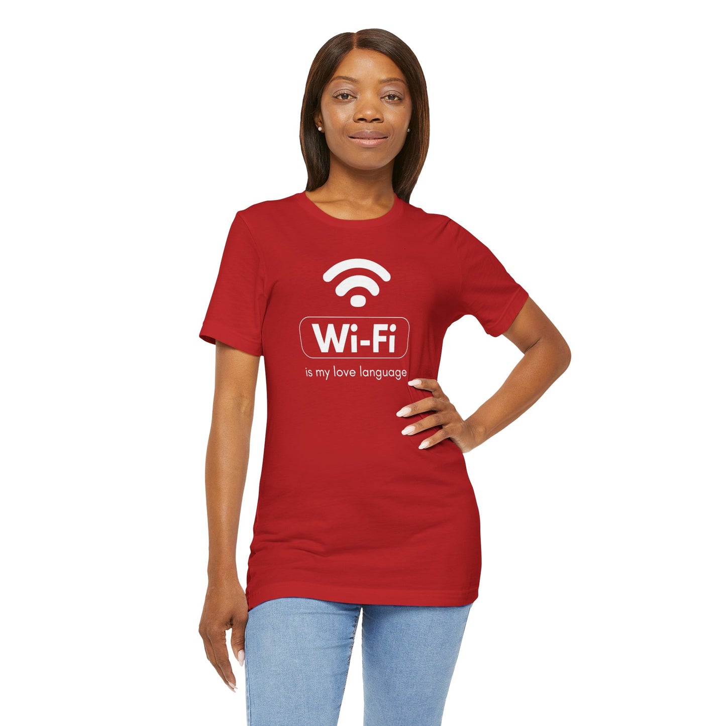 Funny Wi-Fi Love Language Unisex Short Sleeve Tee