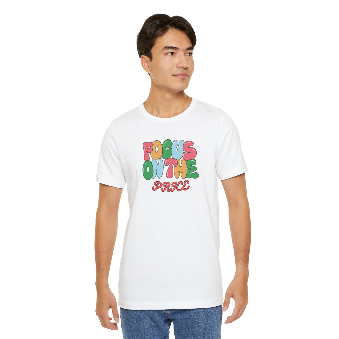 Focus On The Prize T-Shirt — Retro Bubble Letter Motivational Tee