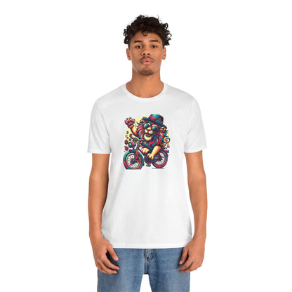 Playful Lion Graphic Tee - Unisex Jersey Short Sleeve T-Shirt