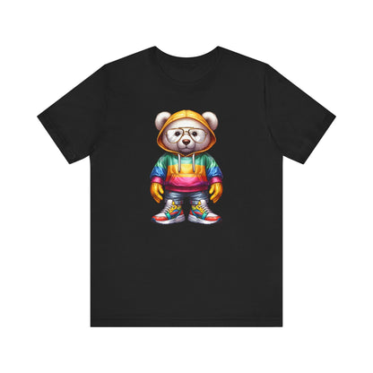 Unisex Jersey Short Sleeve Tee Teddy bear in hoodie