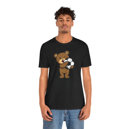 Camiseta unisex de fútbol con osito de peluche