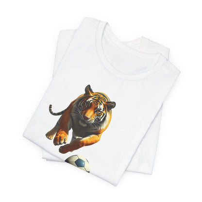 Tiger Soccer T-Shirt — Fierce Soccer Cat Graphic Tee