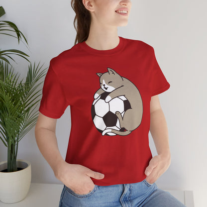 Cat Hug Football Tee