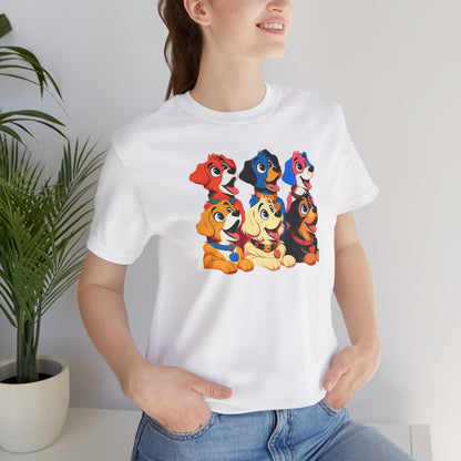 Cute Dog Squad Unisex Jersey Tee - Perfect for Pet Lovers