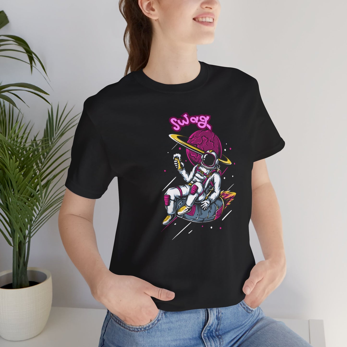 Cool Space Swag Unisex Short Sleeve Tee | Fun Graphic Tee for Casual Wear