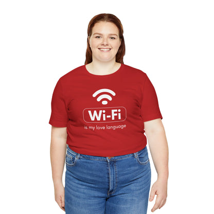 Funny Wi-Fi Love Language Unisex Short Sleeve Tee