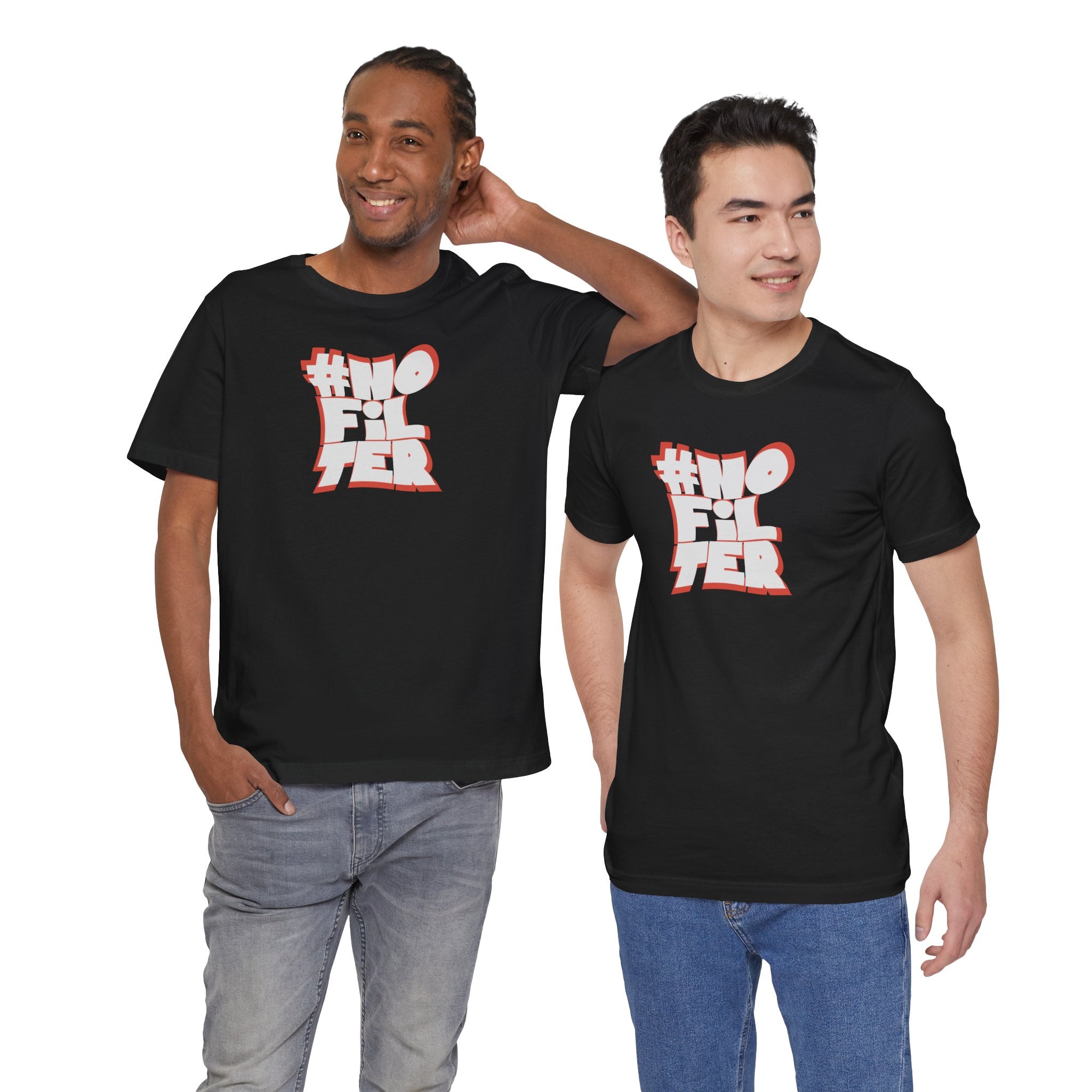 #NoFilter Unisex Short Sleeve Tee - Trendy Graphic T-Shirt for Everyday Style