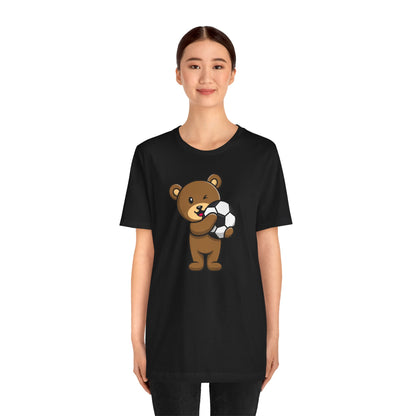 Camiseta unisex de fútbol con osito de peluche