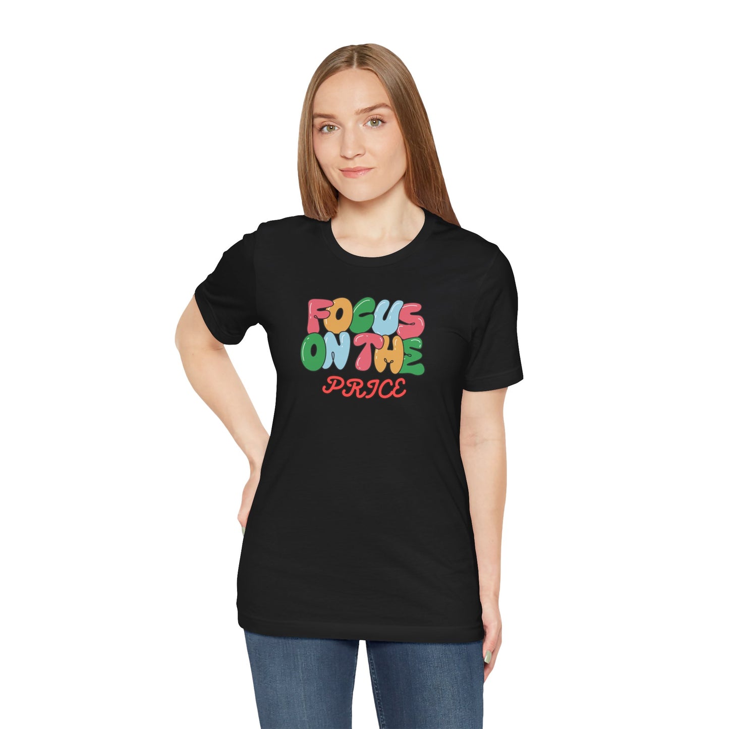 Focus On The Prize T-Shirt — Retro Bubble Letter Motivational Tee