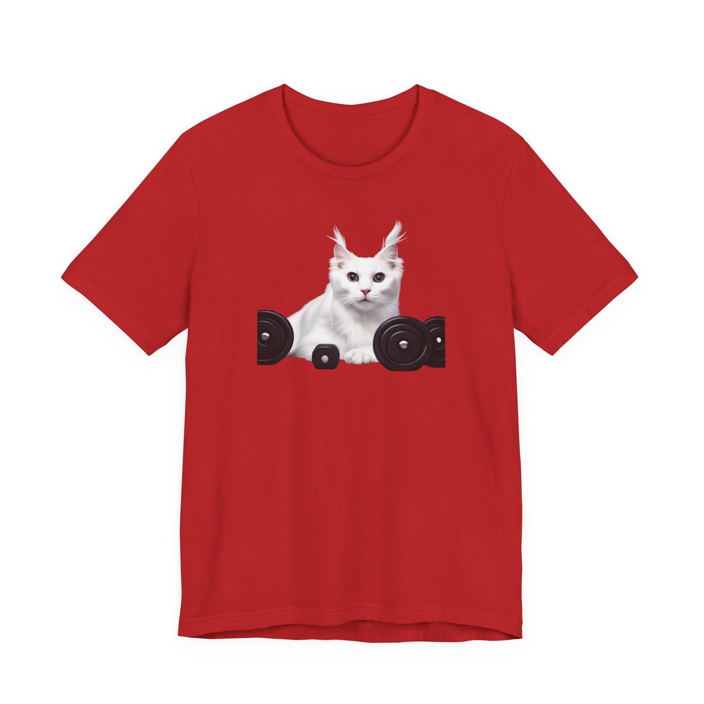 Cat DJ T-Shirt — Cute White Cat with Turntables Tee