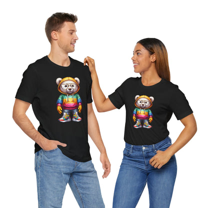 Unisex Jersey Short Sleeve Tee Teddy bear in hoodie