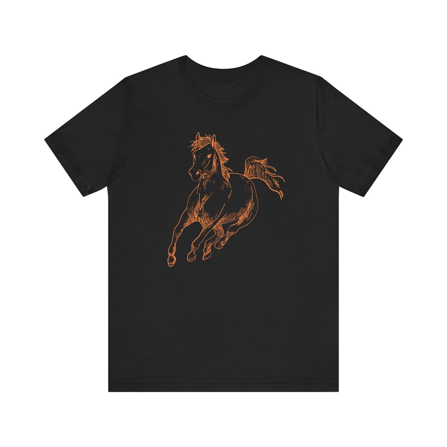 Express Delivery Unisex Jersey Tee with Horses Print