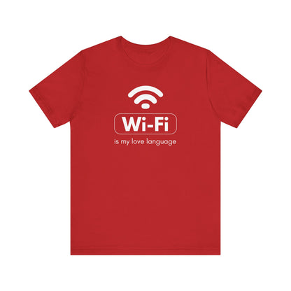 Funny Wi-Fi Love Language Unisex Short Sleeve Tee
