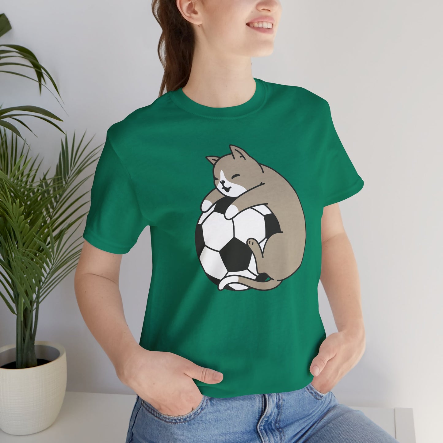 Cat Hug Football Tee