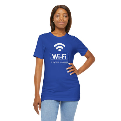 Funny Wi-Fi Love Language Unisex Short Sleeve Tee