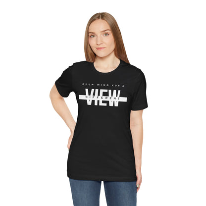 Open Mind for a Different View Unisex Short Sleeve Tee - Trendy Graphic T-Shirt for Casual Wear
