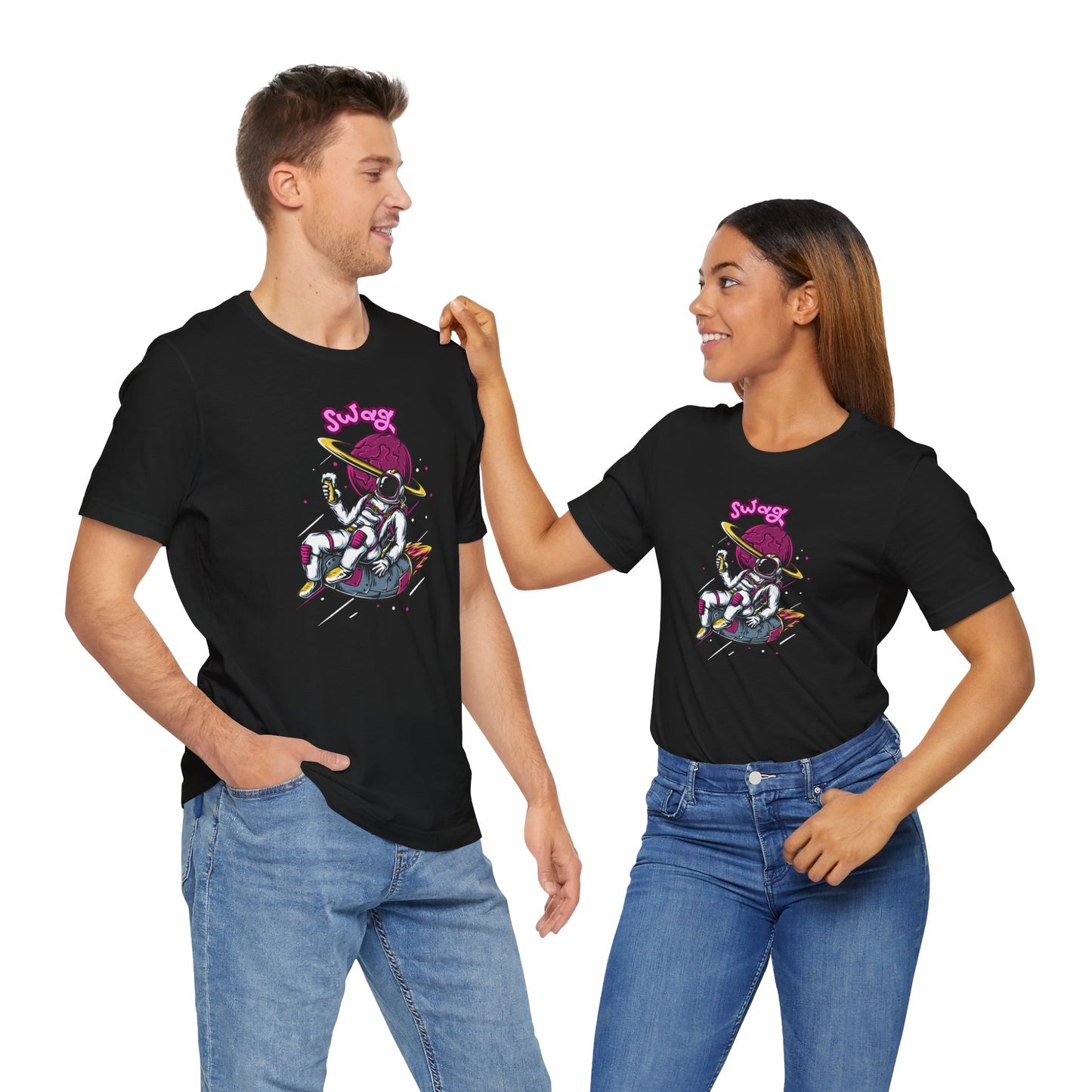 Cool Space Swag Unisex Short Sleeve Tee | Fun Graphic Tee for Casual Wear