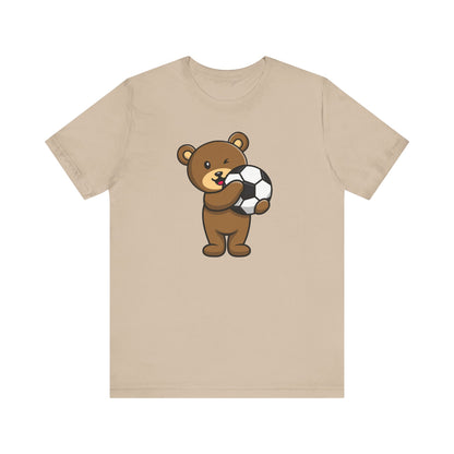 Camiseta unisex de fútbol con osito de peluche