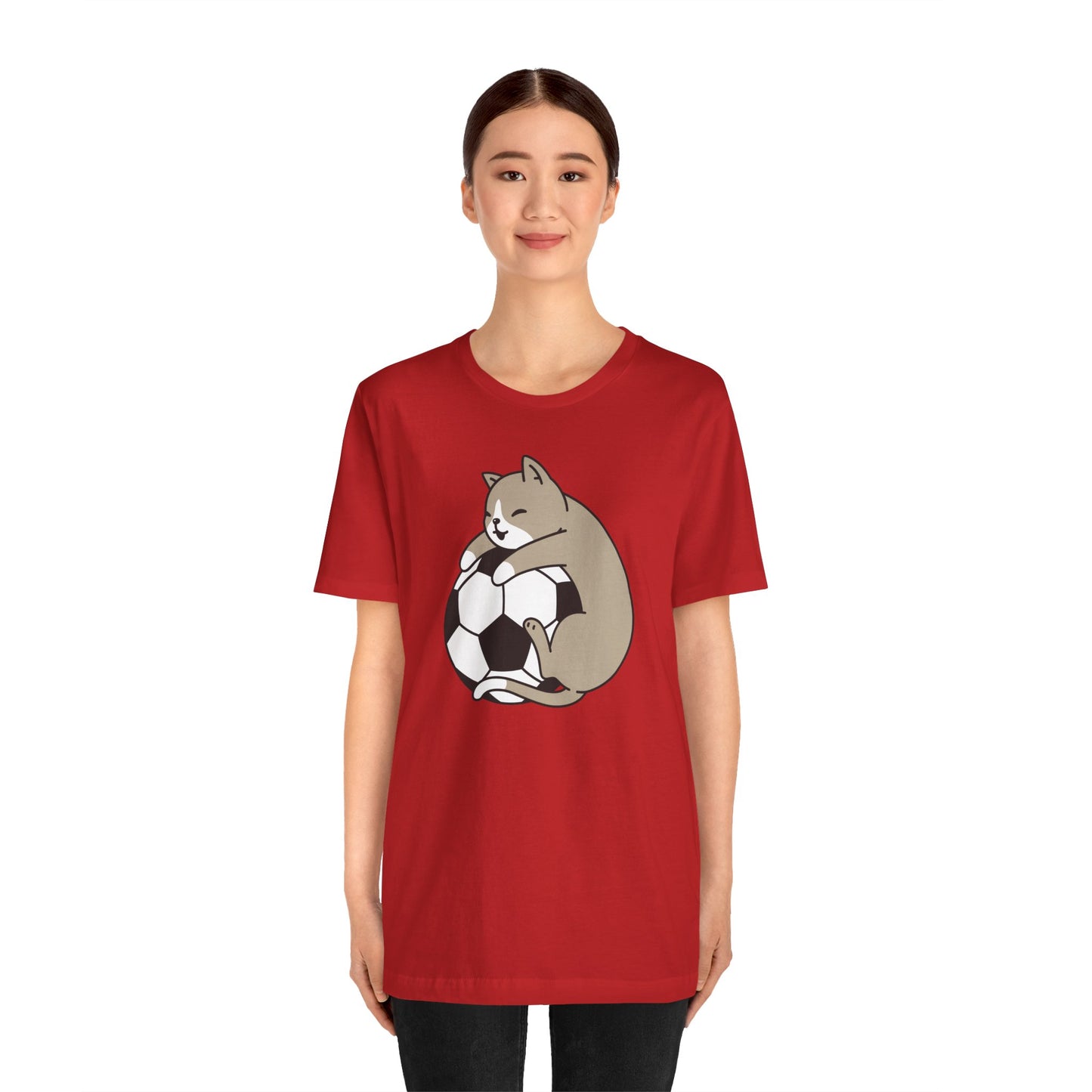 Cat Hug Football Tee