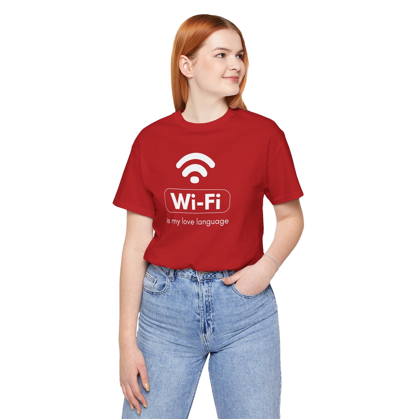 Funny Wi-Fi Love Language Unisex Short Sleeve Tee