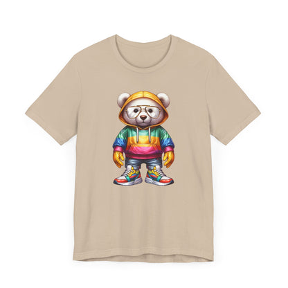 Unisex Jersey Short Sleeve Tee Teddy bear in hoodie