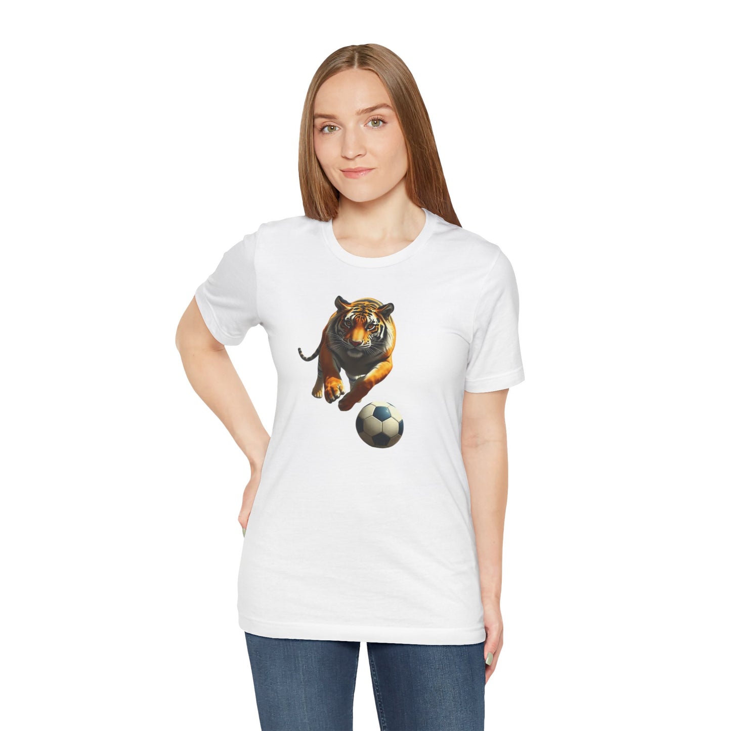 Tiger Soccer T-Shirt — Fierce Soccer Cat Graphic Tee